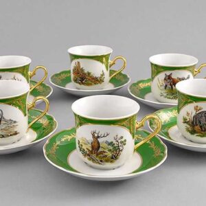 Набор чайных чашек с блюдцами 200 мл Мэри-Энн Царская охота Леандер 0763 2