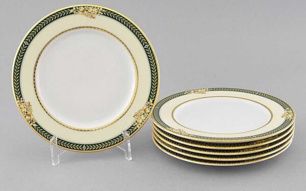 Набор тарелок десертных 17 см Сабина Фрукты на зеленой ленте Леандер 0711 2