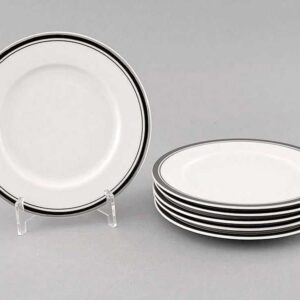 Набор тарелок десертных 17 см Сабина Отводка платина Леандер 0011 2
