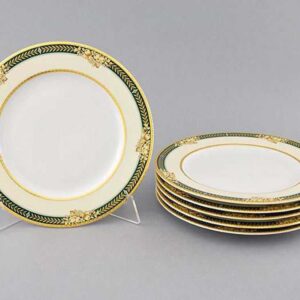 Набор тарелок десертных 19 см Сабина Фрукты на зеленой ленте Леандер 07112
