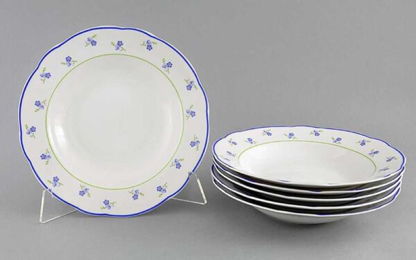 Набор тарелок глубоких 23 см Мэри-Энн Синие цветы Леандер 0887 2