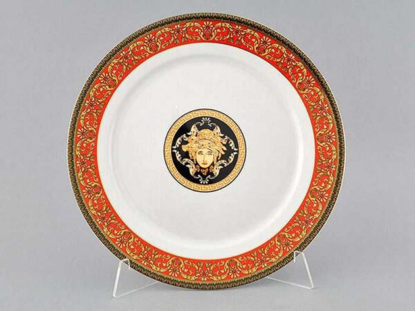 Набор тарелок мелких 25 см Сабина Версаче Красная лента Леандер B979 2