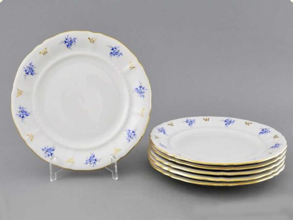 Набор тарелок мелких 25 см Соната Голубые цветы Леандер 00092