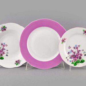 Набор тарелок Мэри-Энн Лиловые цветы Леандер 2391 2