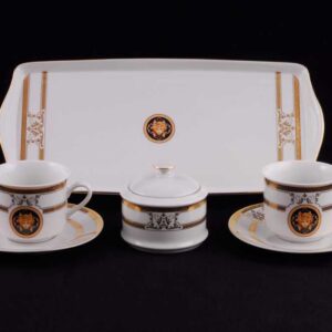 Подарочный набор чайный Тет-а-тет золотая лента Сабина Версаче Леандер A126 2