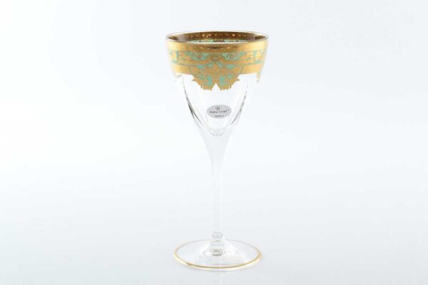 Набор бокалов для вина 210 мл Natalia Golden Turquoise D Астра Голд2
