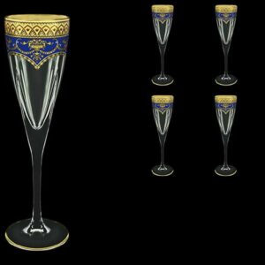 Набор фужеров для шампанского 170 мл Fusion Астра Голд синяя 2