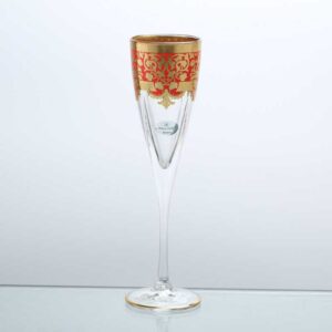 Набор фужеров для шампанского 170 мл Natalia Golden Red Астра Голд2