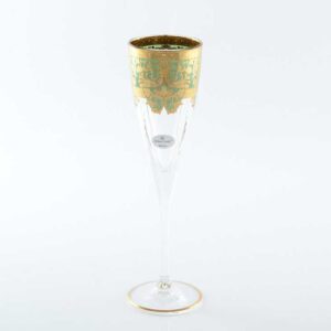 Набор фужеров для шампанского 170 мл Natalia Golden Turquoise D Астра Голд2