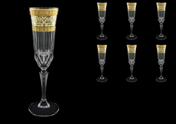 Набор фужеров для шампанского 180 мл Adagio Allegro Golden LightD Астра Голд2
