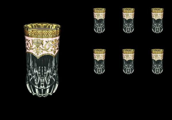 Набор стаканов для воды 400 мл Adagio Flora's Empire Golden Ivory Астра Голд 2