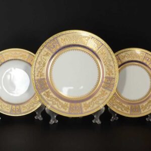 Набор тарелок 18 предметов Diadem Violet Creme Gold Falkenporzellan 2