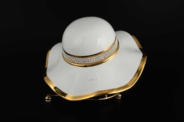 Шляпка на подставке White gold Limoges Bruno Costenaro 2