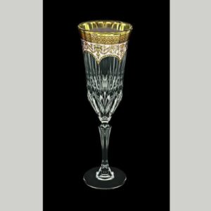 Набор фужеров для шампанского 180 мл Adagio Flora's Empire Golden Crystal Light Астра Голд 2