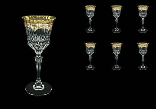 Набор рюмок для водки 80 мл Adagio Flora's Empire Golden Crystal Light Астра Голд 2