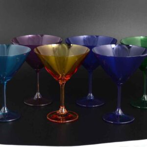 Набор бокалов для мартини 280 мл SYLVIA KLARA цветные Кристалайт Богемия2