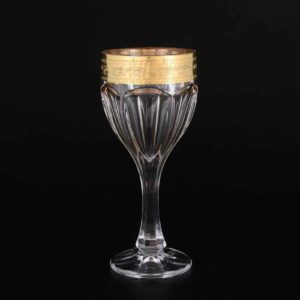 Набор бокалов для вина 190 мл Сафари Голд RIPPLE Кристалайт Богемия 1