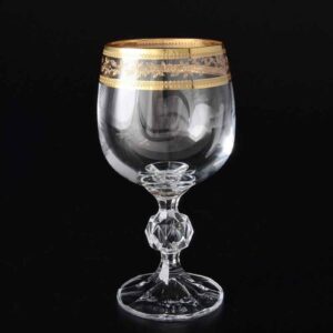 Набор бокалов для вина 190 мл Золотой лист Клаудиа Кристалайт Богемия 2