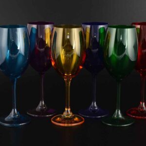 Набор бокалов для вина 250 SYLVIA KLARA цветные Кристалайт Богемия 2