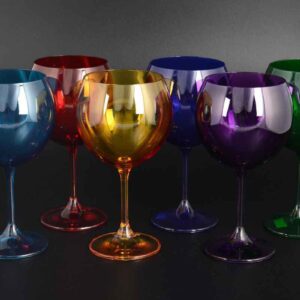 Набор бокалов для вина 460 мл SYLVIA KLARA цветные Кристалайт Богемия 2