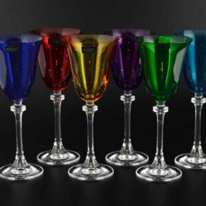 Набор бокалов для вина цветные Asio Alexandra 185 мл Кристалайт Богемия 2