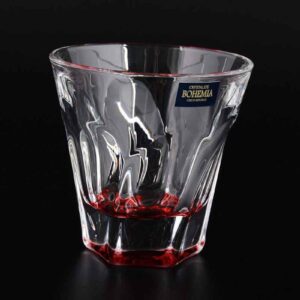 Набор стаканов для виски 230 мл APOLLO красные Кристалайт Богемия 2