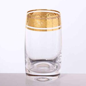 Набор стаканов для воды 250 мл Идеал Золото Kvetna Кристалайт Богемия 2