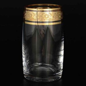 Набор стаканов для воды 380 мл Идеал Золото Kvetna Кристалайт Богемия 2