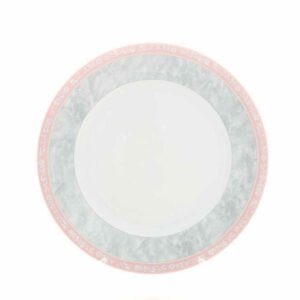 Блюдо круглое 30 см Яна Серый мрамор с розовым кантом Thun 2