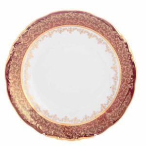 Блюдо круглое 30 см Красный лист Sterne porcelan 2