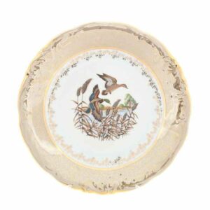 Блюдо круглое 30 см Охота Бежевая Sterne porcelan 2
