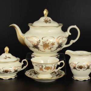 Чайный сервиз Золотые розы Royal Czech Porcelain 2