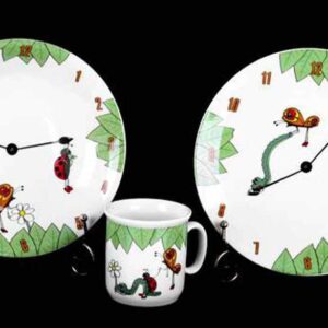 Набор детской посуды Бабочка и часы Тхун 2