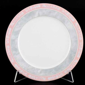 Набор тарелок 17 см Яна серый мрамор с розовым кантом Thun 2