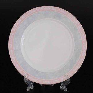 Набор тарелок 19 см Яна Серый мрамор с розовым кантом Thun 2