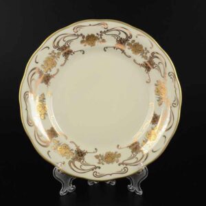 Набор тарелок 19 см Золотые розы Royal Czech Porcelain 2