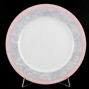 Набор тарелок 21 см Яна Серый мрамор с розовым кантом Thun 2