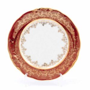 Набор тарелок 21 см Красный лист Sterne porcelan2