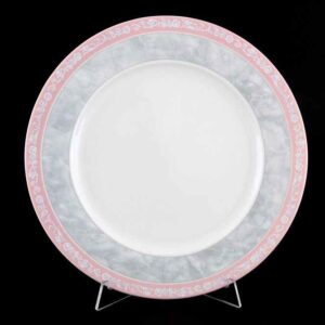 Набор тарелок 25 см Яна Серый мрамор с розовым кантом Thun 2
