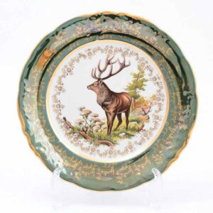 Набор тарелок 25 см Охота Зеленая Sterne porcelan 2