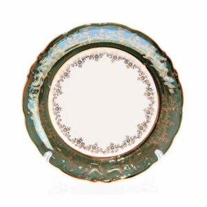 Набор тарелок 25 см Зеленый лист Sterne porcelan 2