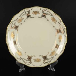 Набор тарелок 25 см Золотые розы Royal Czech Porcelain 2