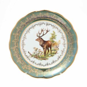 Набор тарелок 26 см Охота Зеленая Sterne porcelan 2