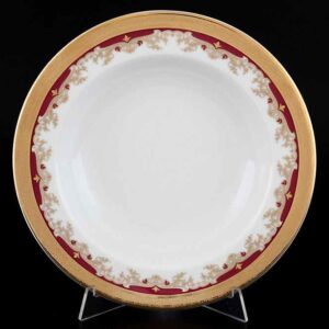 Набор тарелок глубоких 22 см Кристина Красная Лилия Thun 2