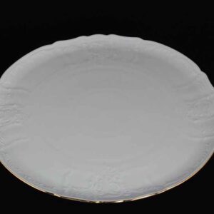 Тарелка для торта 32 см Белый узор Bernadotte 2