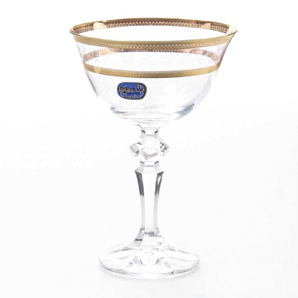 Набор бокалов для мартини 180 мл Crystalex Золотой Лист V-D Bohemia 2