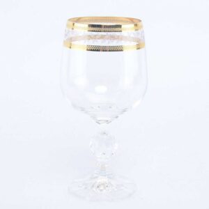 Набор бокалов для вина 230 мл Crystalex Золотой Лист V-D Bohemia 2
