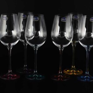 Набор бокалов для вина 250 мл Анжела колорс Crystalex Bohemia 2