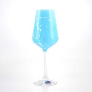 Набор бокалов для вина 250 мл Sandra Crystalex Bohemia голубые 2