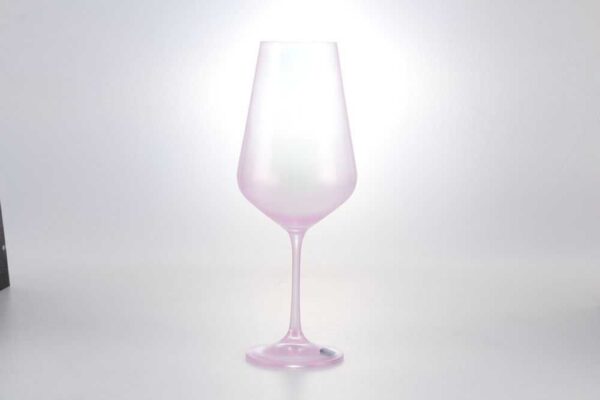 Набор бокалов для вина 550 мл Sandra Crystalex Bohemia розовые 2